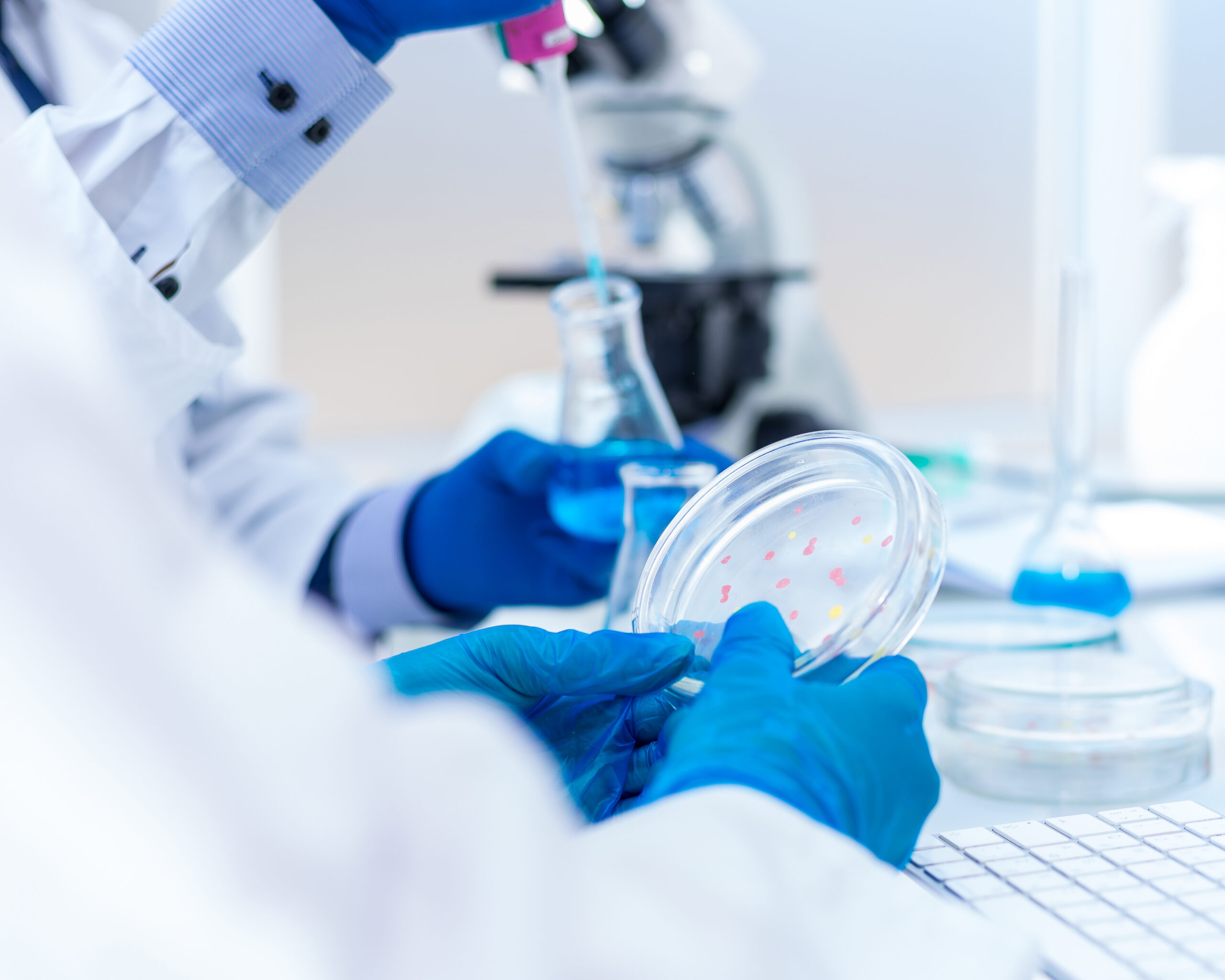 Laboratoria close up mensen aan het werk